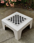 Fiberglass white chess table