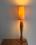Wooden lamp with paper lamp shade