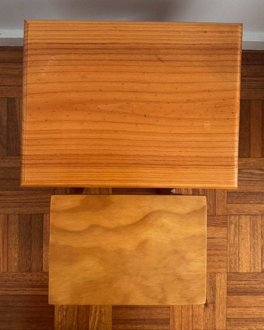 Pair of wooden side tables