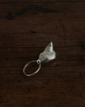 Silver coloured shell keychain