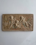 3 angels playing music plaster wall hanging