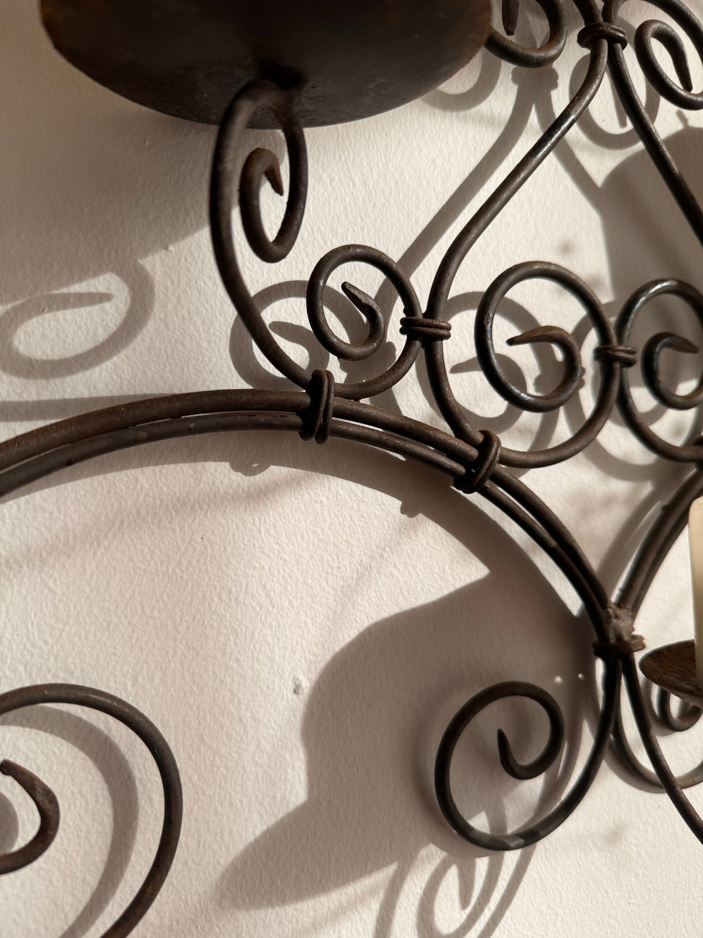 Large wrought iron candelabra