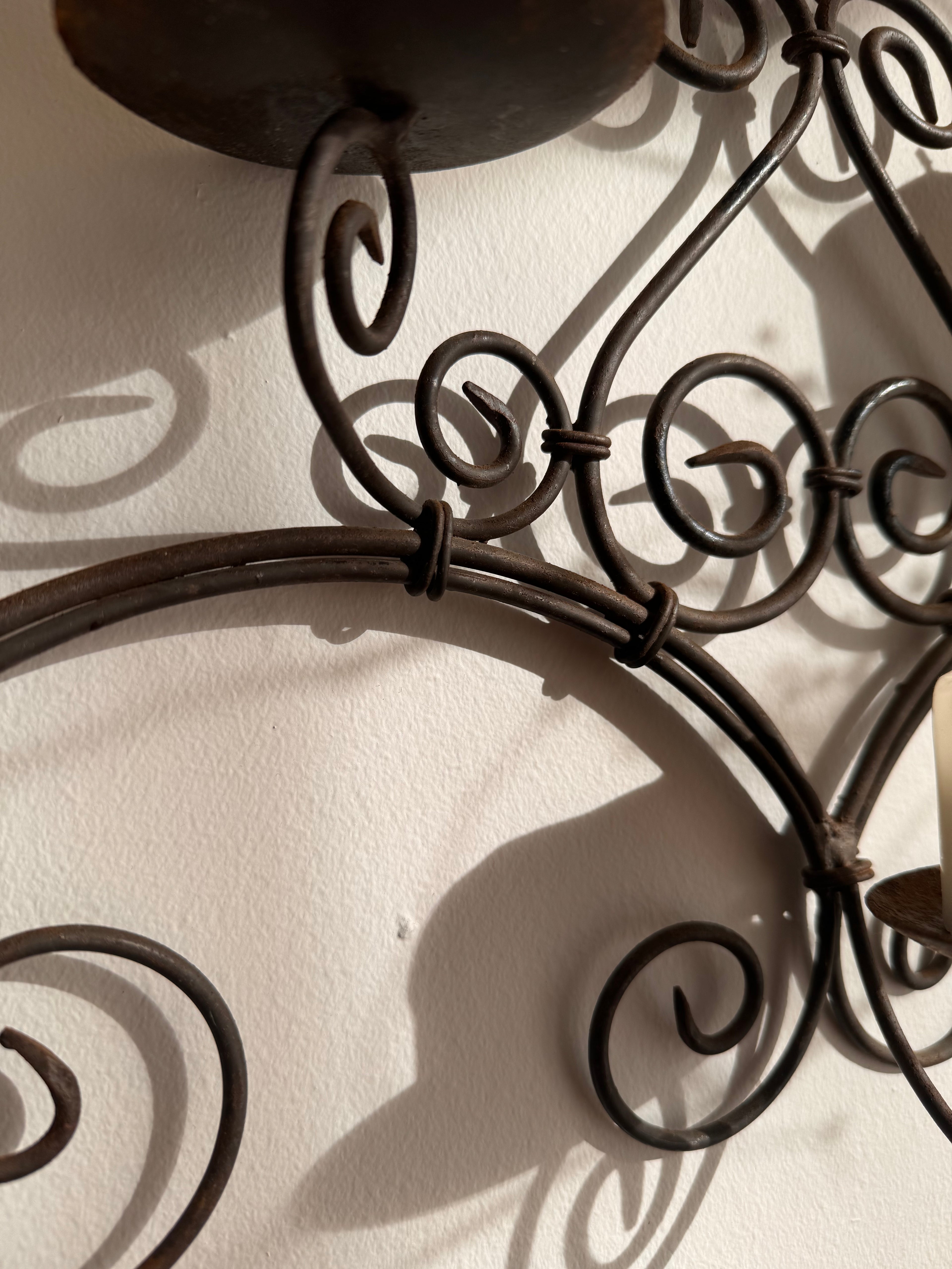 Large wrought iron candelabra