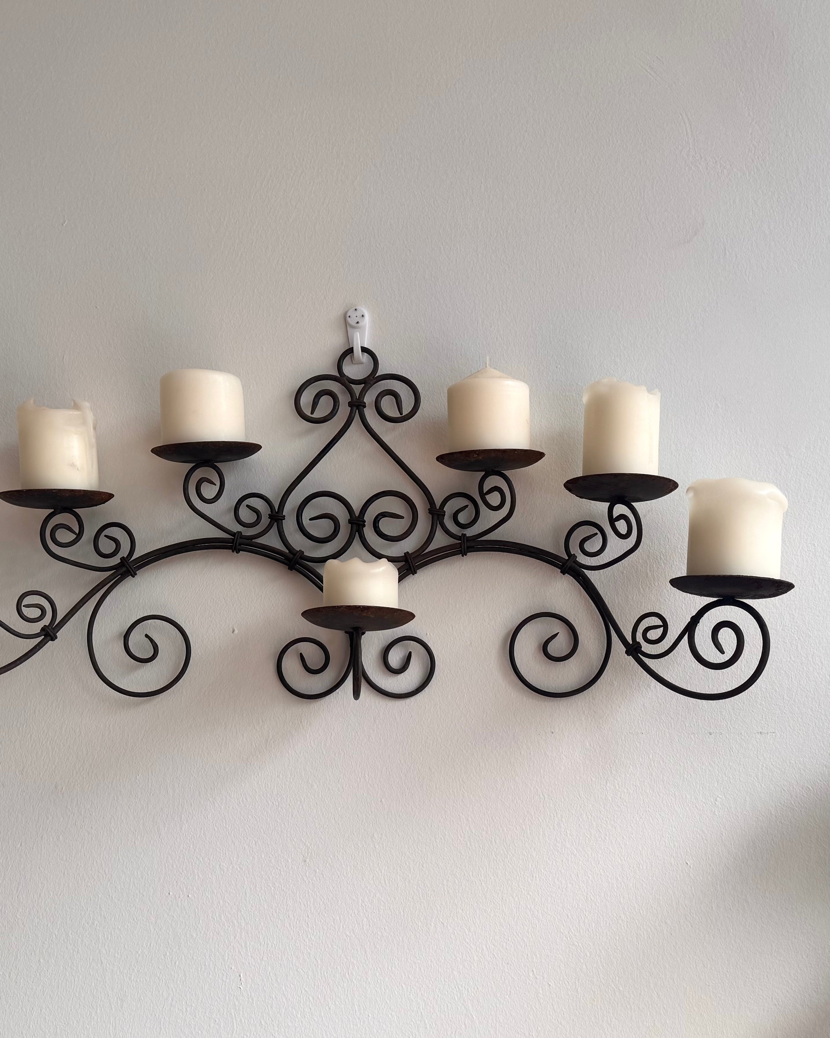 Large wrought iron candelabra